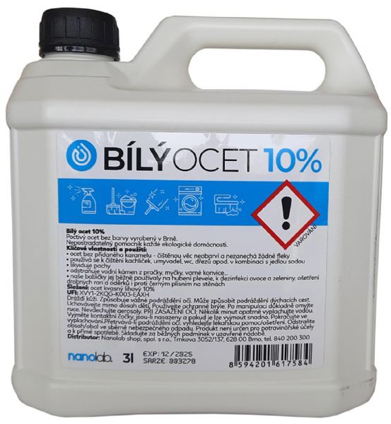 BÍLÝ OCET 10% NANOLAB 3L BÍLÝ OCET 10% NANOLAB 3L